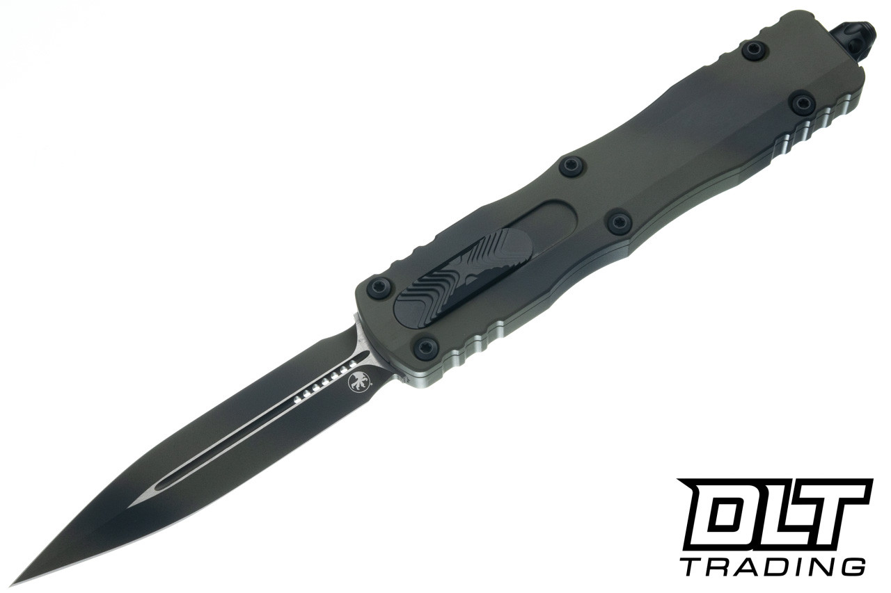 Microtech Dirac Delta - OD Green War Paint Handle - OD Green War