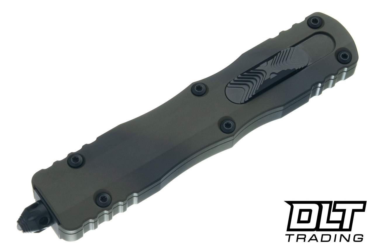 Microtech Dirac Delta - OD Green War Paint Handle - OD Green War