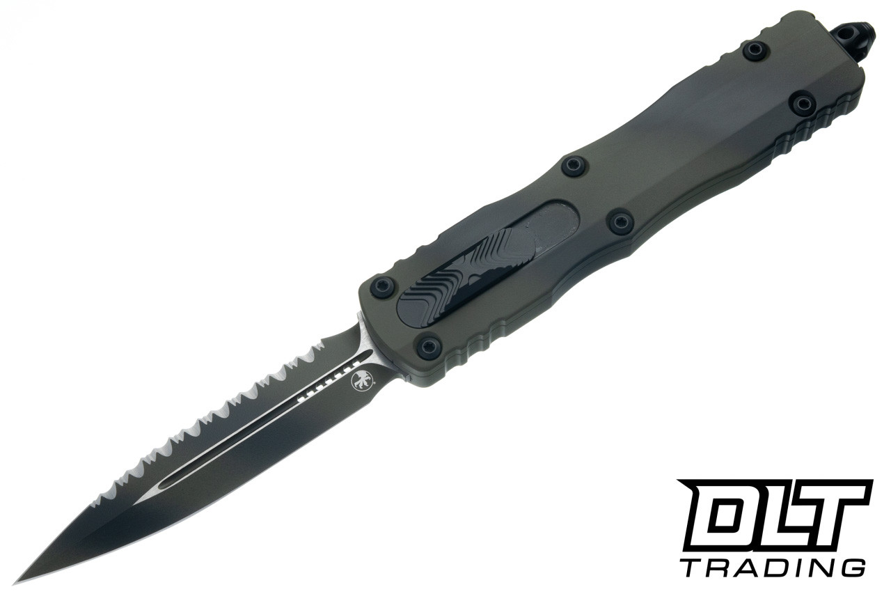 Microtech Dirac Delta - OD Green War Paint Handle - OD Green War