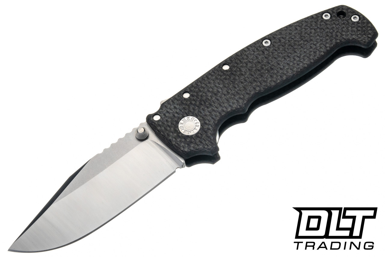 Demko AD20 XXX - Textured Carbon Fiber - Two Tone Clip Point CPM