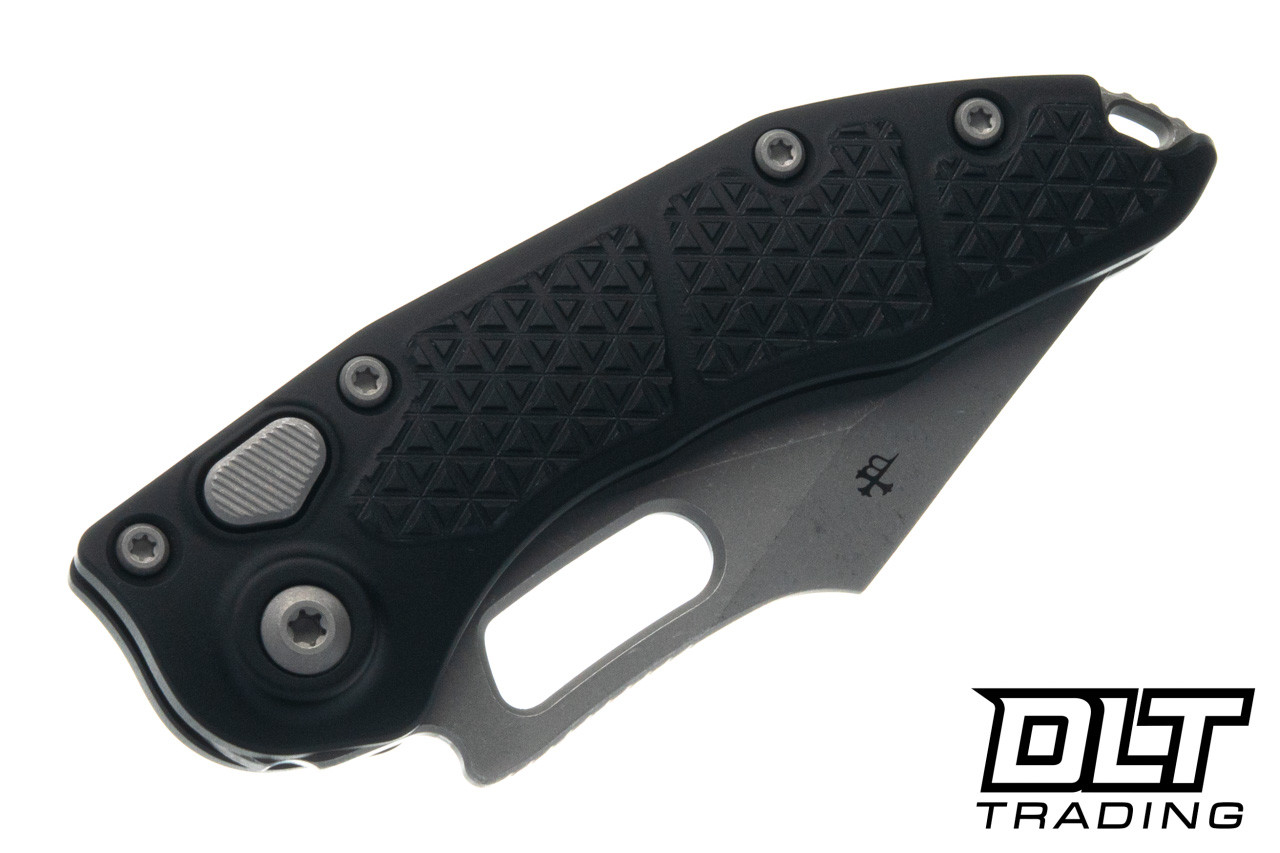 Microtech Mini Stitch Auto - Black Handle - Apocalyptic Blade