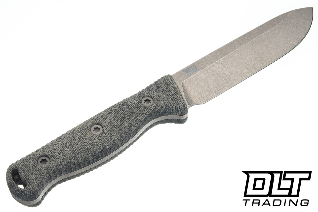 Hellbender Mudpup 5 Gen 2 - Black Micarta - Tumbled MagnaCut Blade