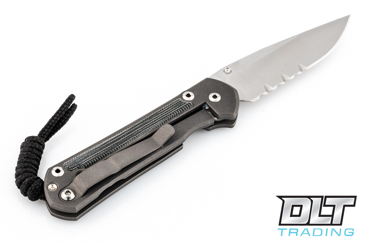 Chris Reeve Small Sebenza 21 - Micarta Inlay - Serrated Blade