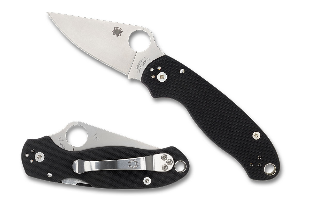 Spyderco Paramilitary 3, S45VN Steel, Black G10