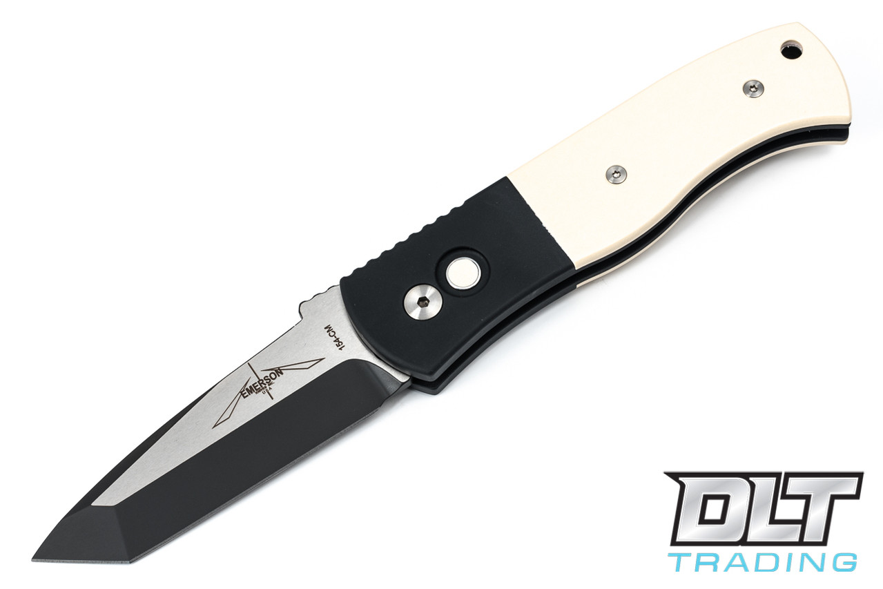 Pro-Tech Emerson CQC-7 - Ivory Micarta Inlay - Two-Tone Blade
