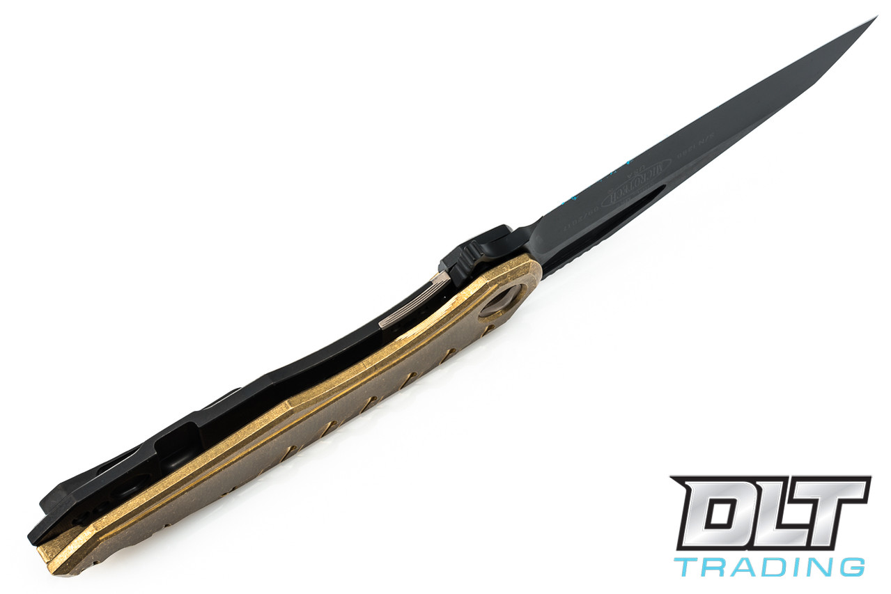 Microtech | 196-16DLCBR Sigil - Brass Handle - DLC Blade