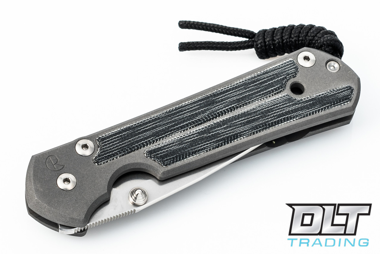 Chris Reeve Large Sebenza 21 - Micarta Inlay - Partially Serrated