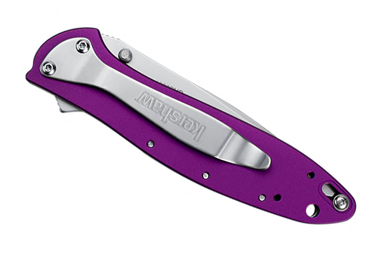 Kershaw Leek 1660PUR Purple Knife | Anodized Aluminum | USA Made