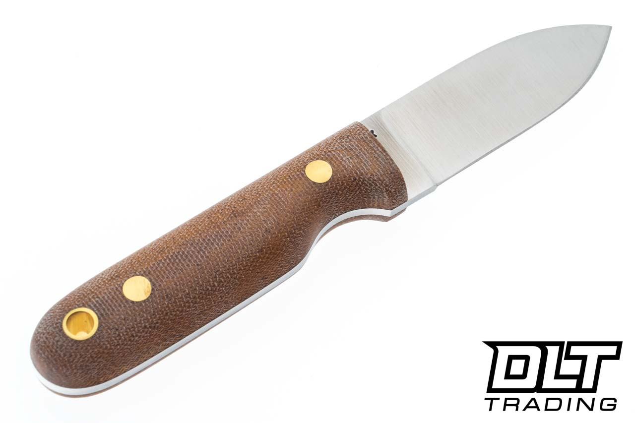 LT Wright | Bushbaby 3V - Flat Ground - Natural Micarta