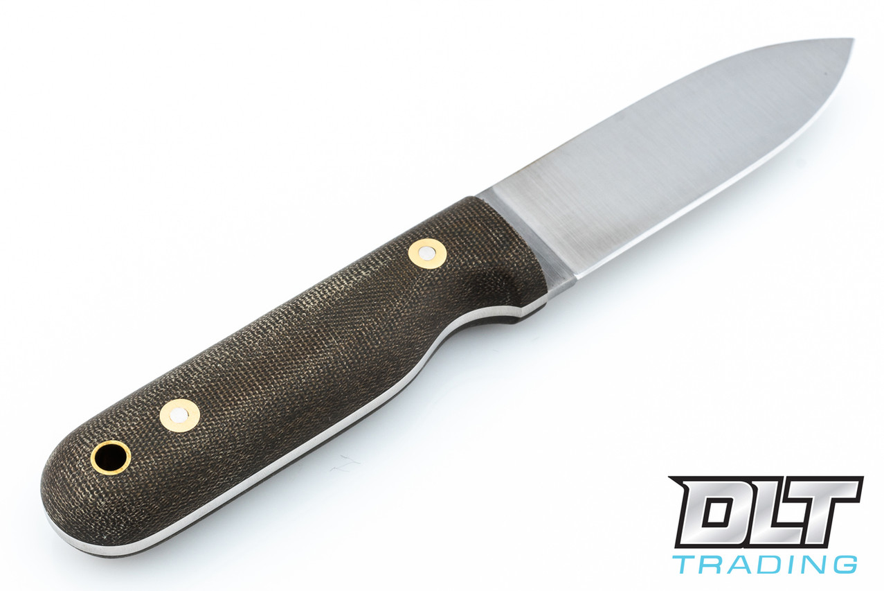 LT Wright | Bushcrafter 3V - Flat Ground - Green Micarta
