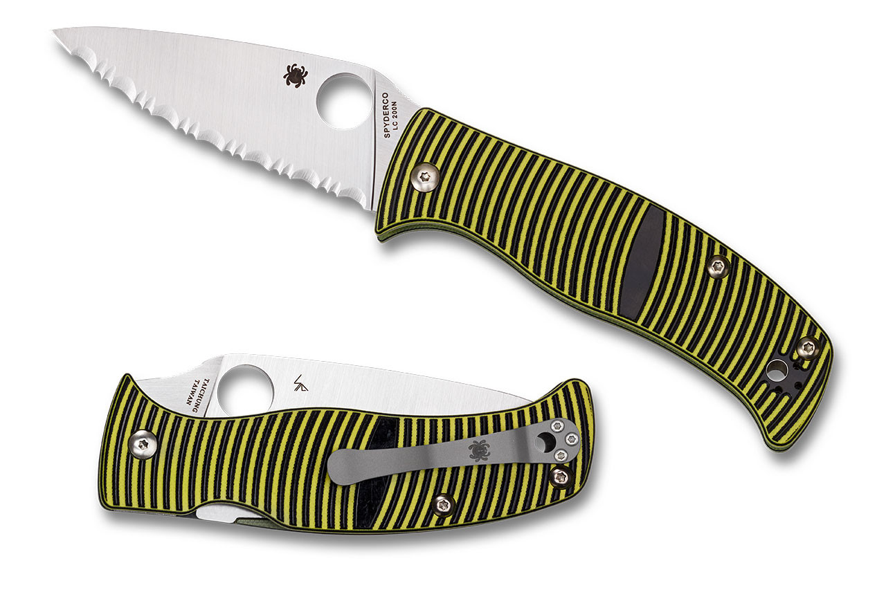 Spyderco Caribbean Leaf Blade Fully Serrated DLT Trading