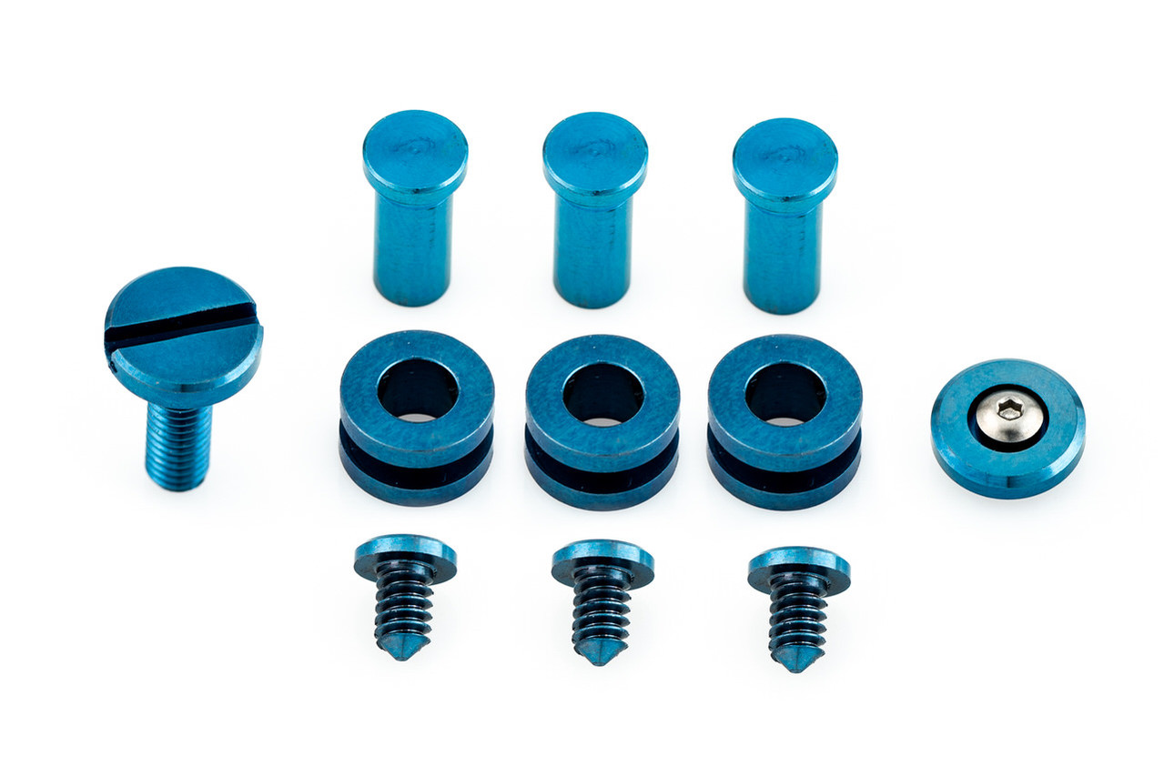 Hinderer XM24 Hardware Kit Blue Anodized Titanium DLT Trading