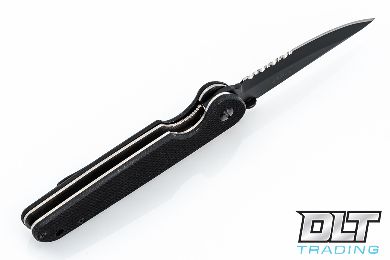 Emerson Tactical Kwaiken - Black Blade - Partially Serrated - DLT
