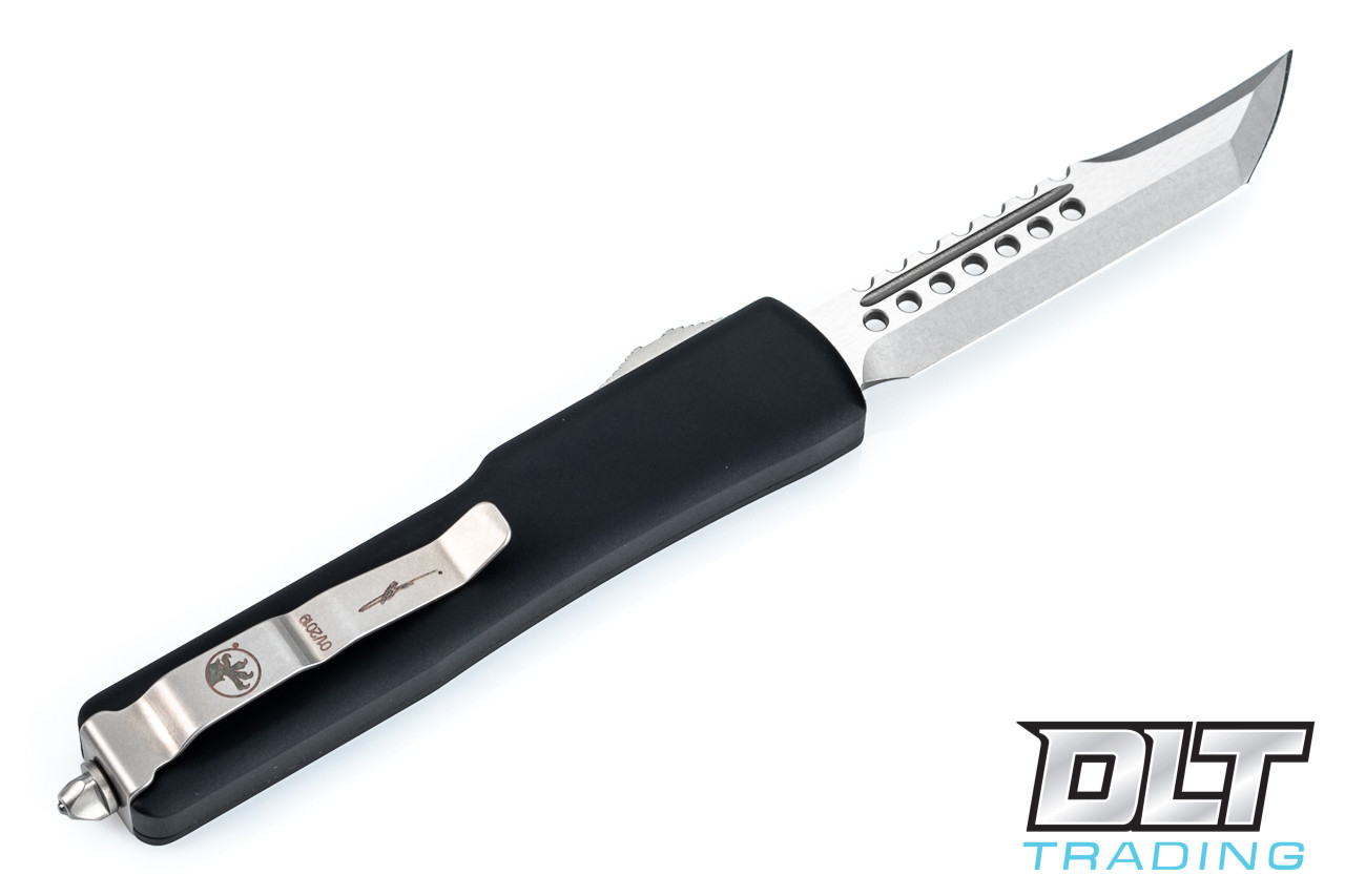 Microtech UTX-70 Hellhound T/E - Black Handle - Stonewashed Blade