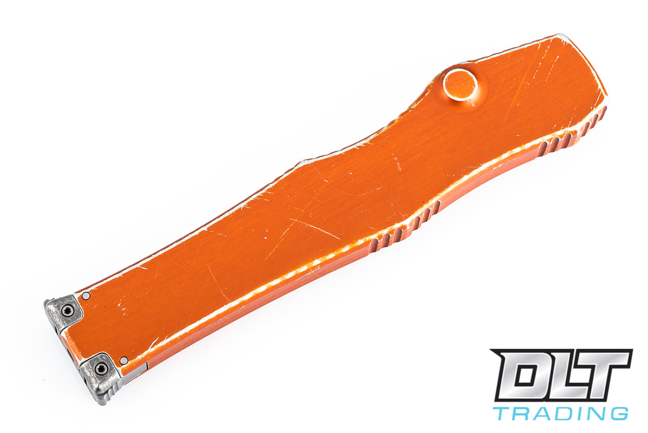 Microtech Halo VI Hellhound T/E - Distressed Orange Handle