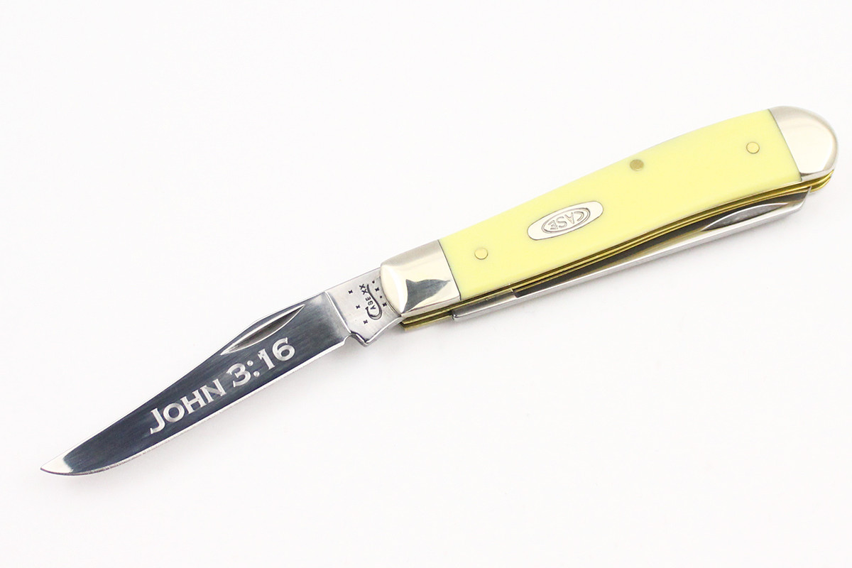 Case Trapper Yellow CV Pocket Knife DLT Trading