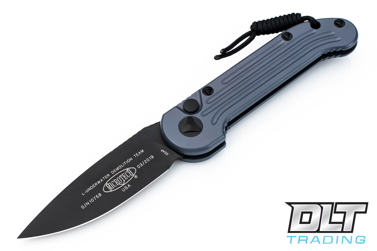 Microtech 135-1GY L.U.D.T - Gray Handle - Black Blade - DLT Trading