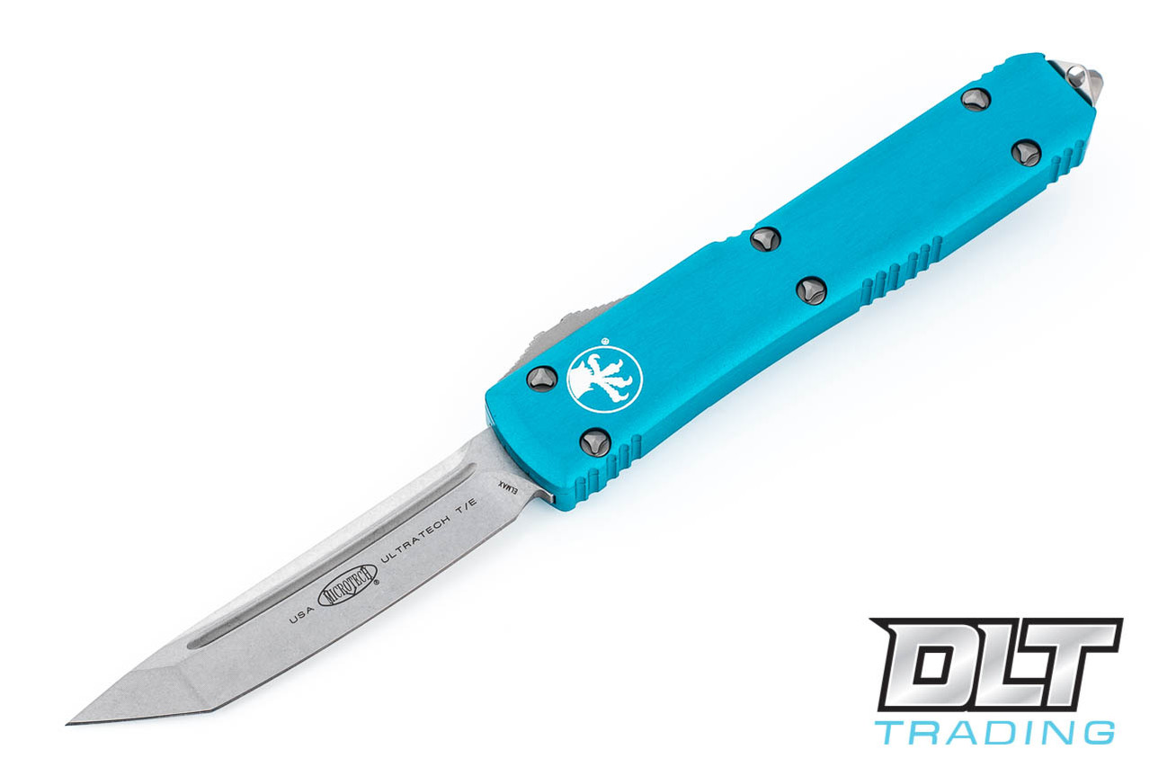 Microtech Ultratech T/E - Turquoise Handle - Stonewash Blade