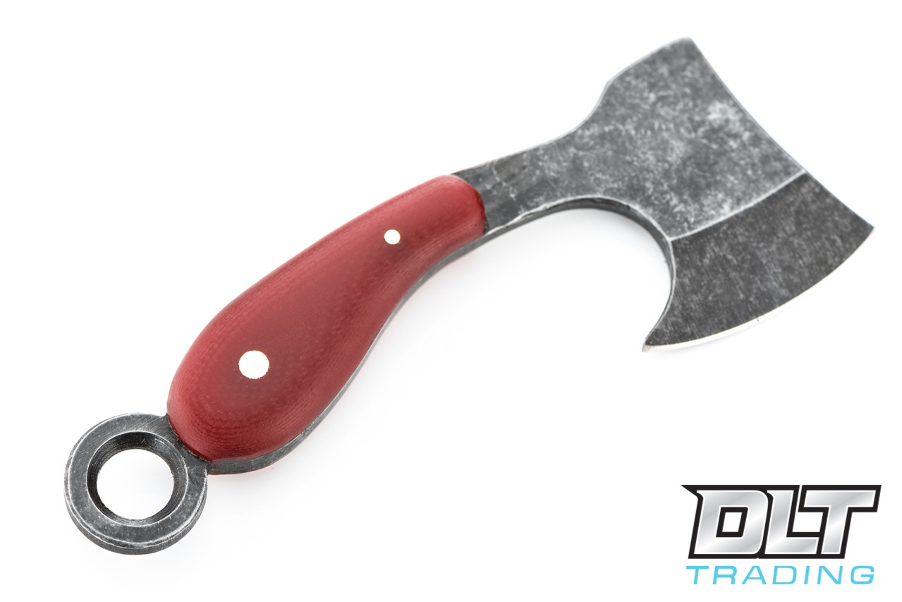 T.M Hunt | Lil Billy Ax - Red Linen Micarta