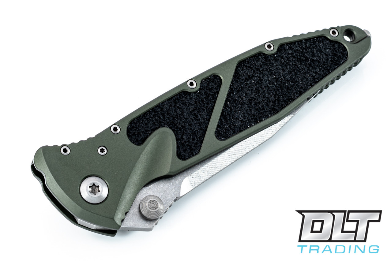 Microtech 160-10OD SOCOM Elite S/E-M - Green Handle - Stonewashed