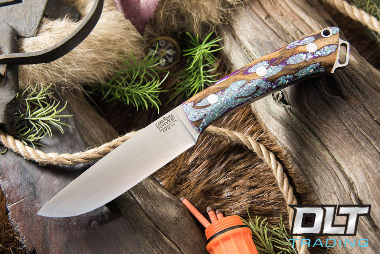 Bark River Knives | Fox River 3V - Purple Cholla Cactus with Turquosie