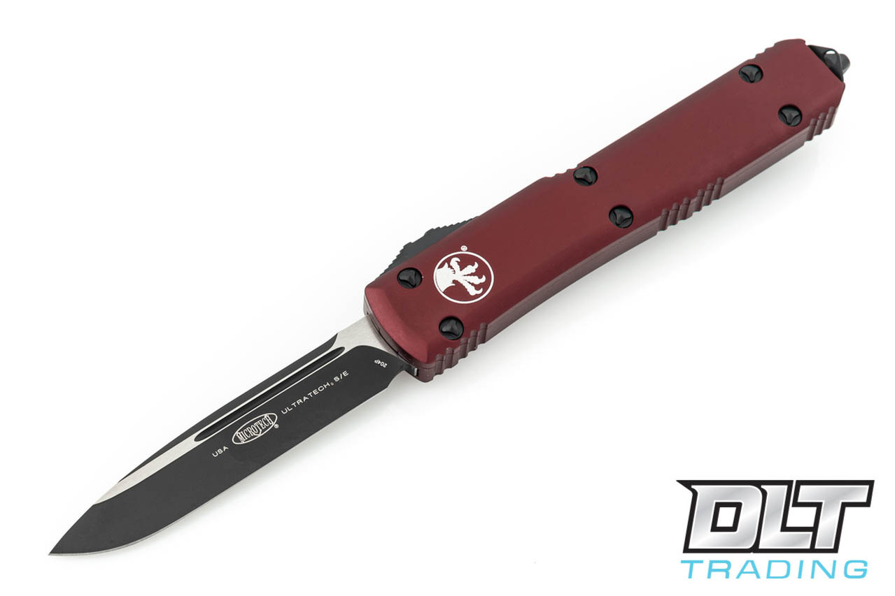 Microtech Ultratech Merlot Double Edge Partial Serrated Stonewash Stan –  Tristar Edge