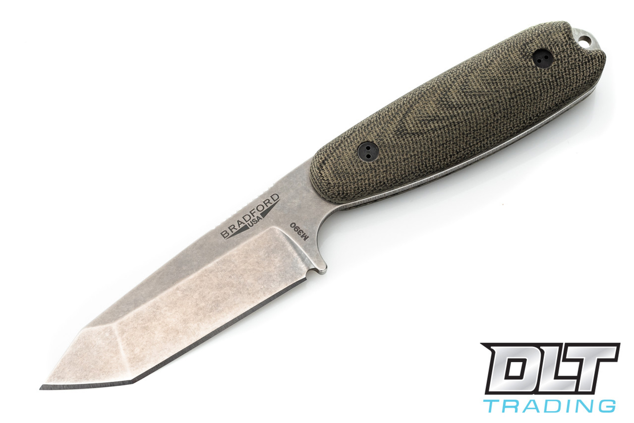 Bradford Guardian 3.5 M390 - 3D Green Micarta - Tanto - Stonewashed - DLT  Trading