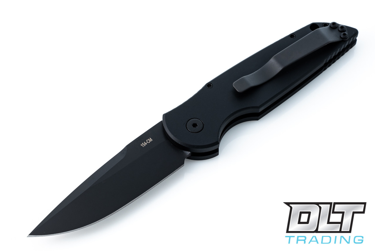 Pro-Tech TR3 Left-Handed - Black Handle - Black Blade