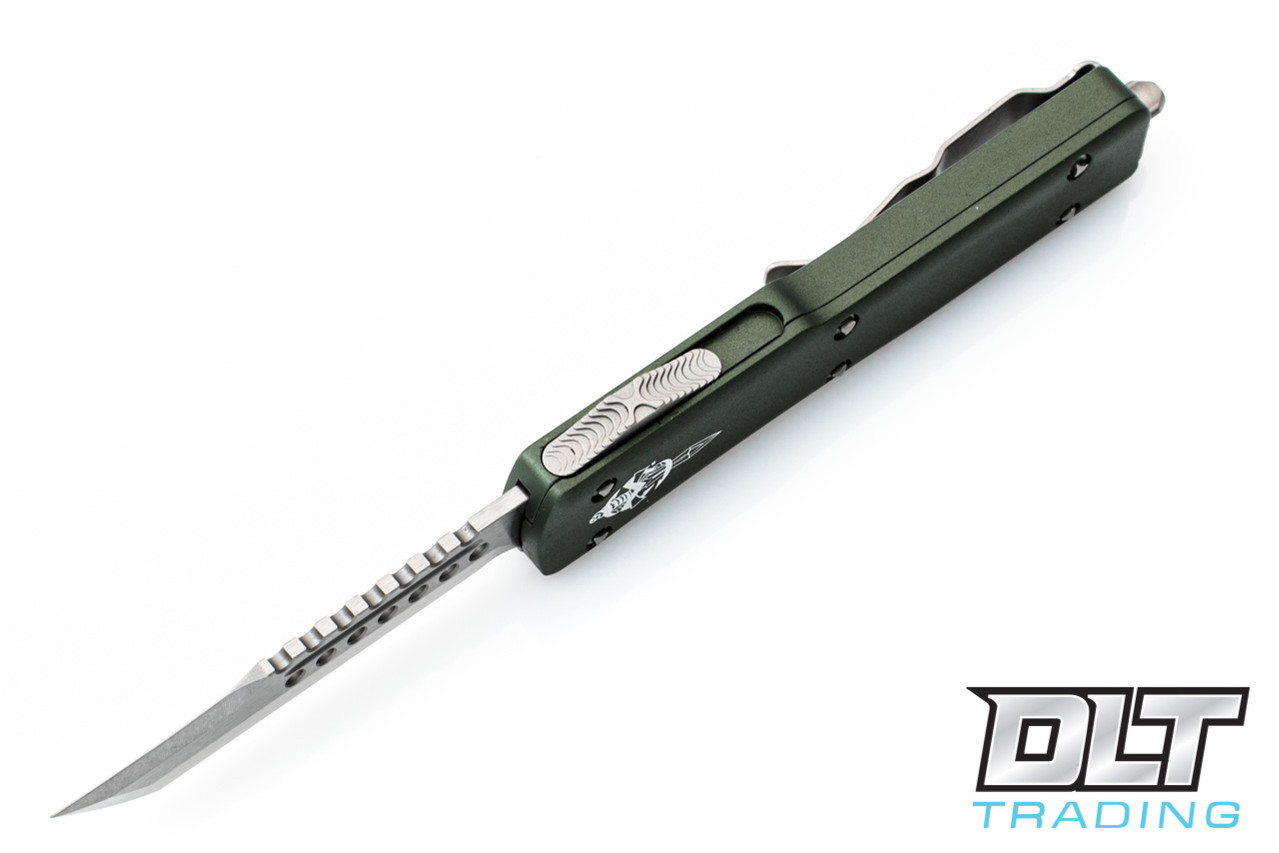 Microtech UTX-70 Hellhound - OD Green Handle - Stonewashed Blade