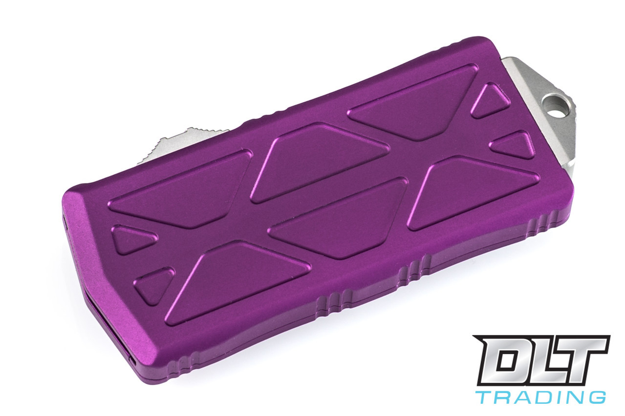 Microtech 157-10VI Exocet - Violet Handle - Stonewashed Blade