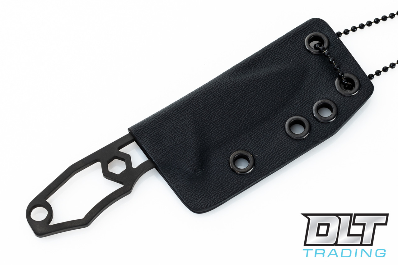 Hinderer LP1 Neck Knife Spear Point Black DLC UltiClip Sheath