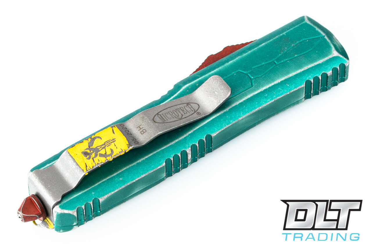 Microtech UTX-85 T/E - Bounty Hunter - Green Handle - Apocalyptic