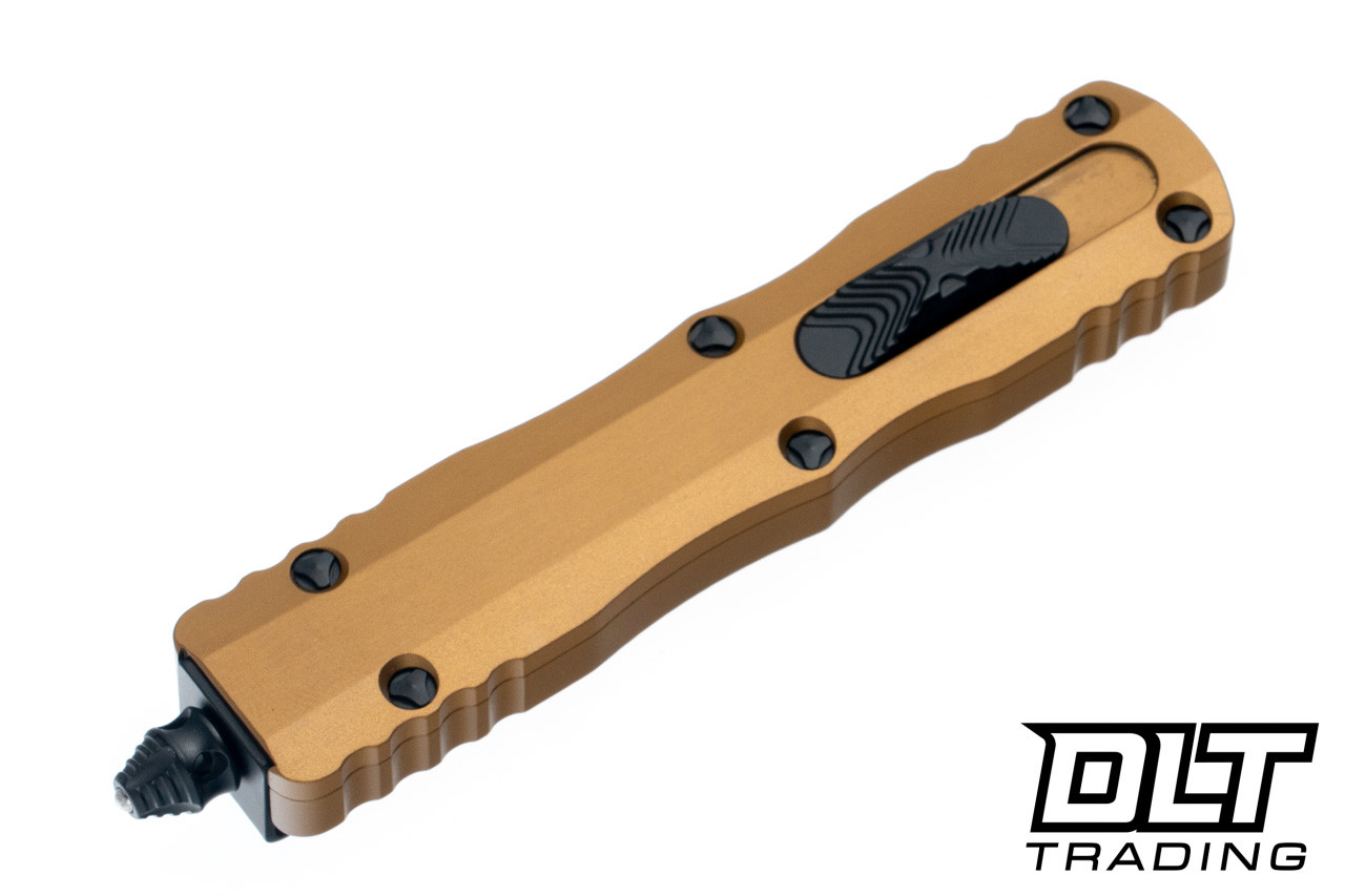 Microtech 225-1TA Dirac D/E - Tan Handle - Black Blade - DLT Trading