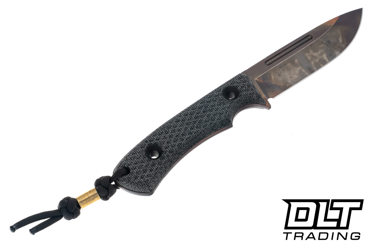 TRC K-1S - Black Canvas Micarta - Apocalyptic Finish - DLT Trading