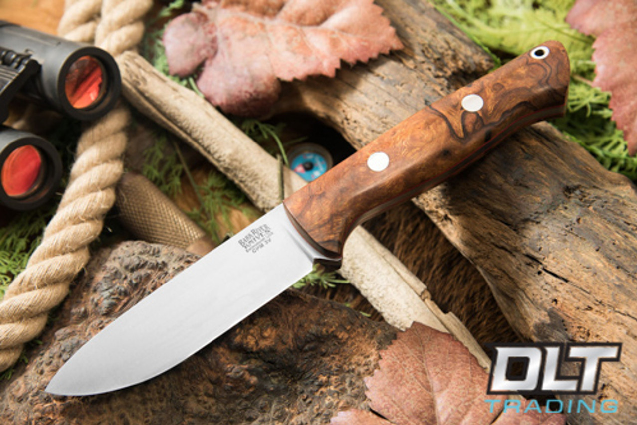 Bark River Knives | Bravo 1 3V LT - Desert Ironwood Burl - Red