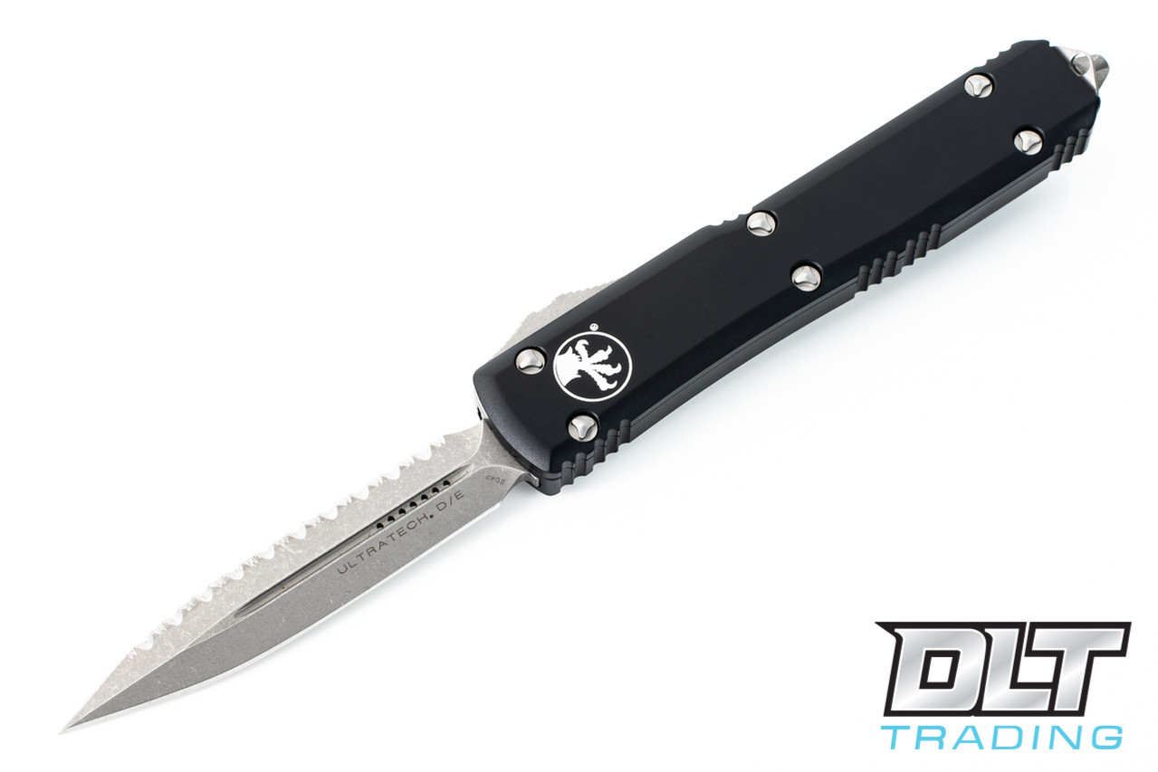 Microtech Ultratech D/E - Black Handle - Apocalyptic Blade