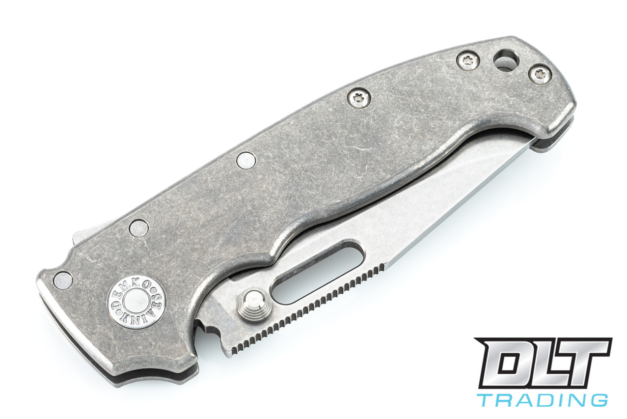 Demko MG AD20 20CV - Slotted Clip Point - Smooth Titanium - DLT