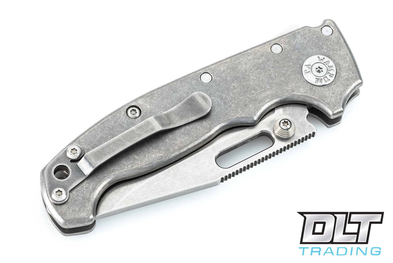 Demko MG AD20 20CV - Slotted Clip Point - Smooth Titanium - DLT