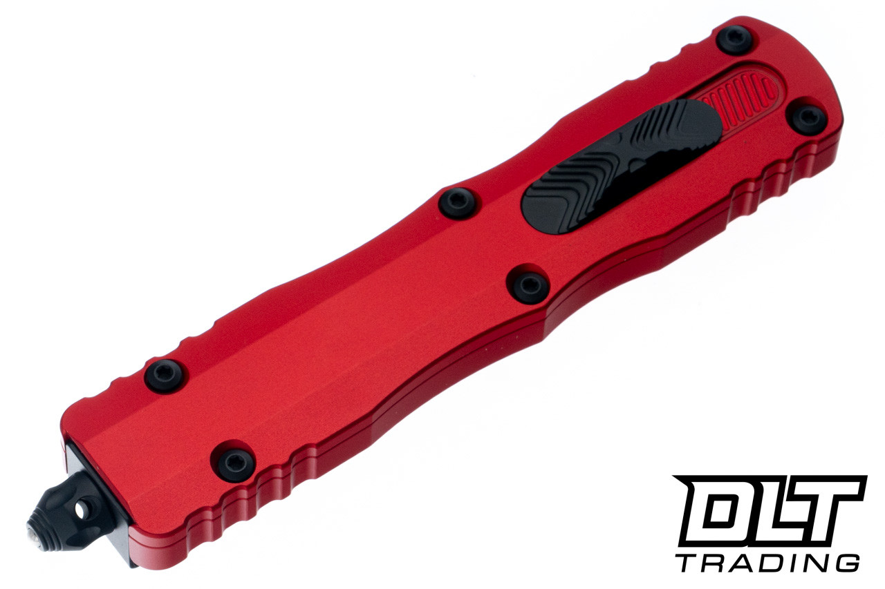 Microtech 227-1RD Dirac Delta D/E - Red Handle - Black Blade - DLT