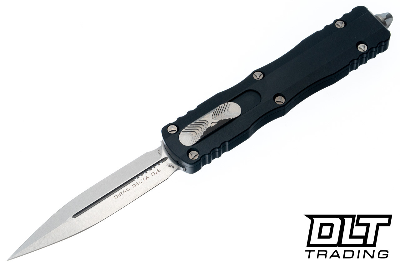 Microtech 227-10 Dirac Delta D/E - Black Handle - Stonewashed
