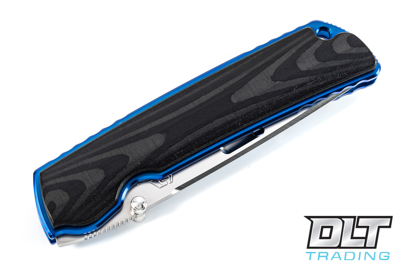 Rockstead Higo II - ZDP-189 Blade - Blue Anodized Handle - Carbon