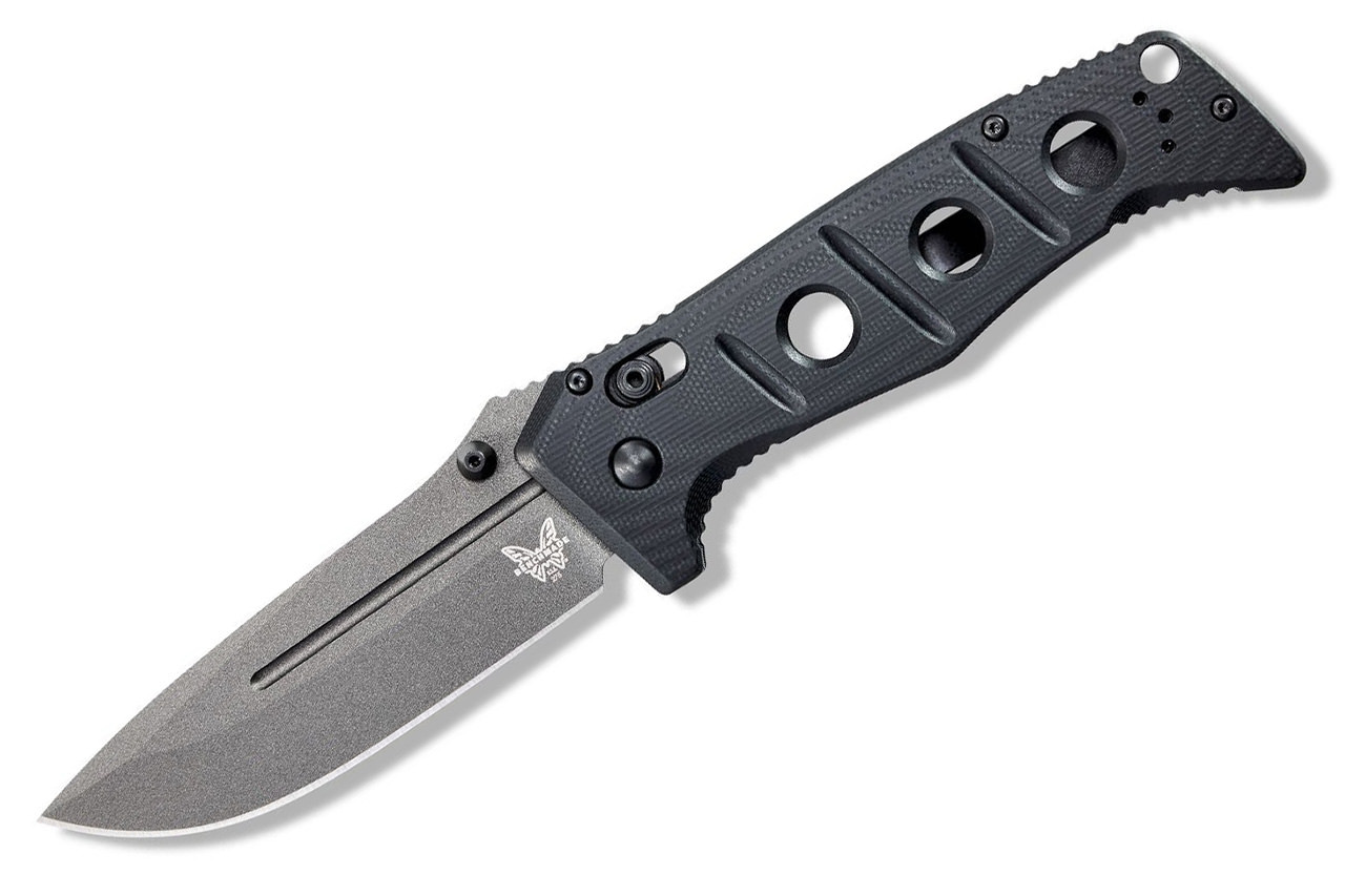 Benchmade Adamas 275GY-1 Black G10 Tungsten CruWear - 6.45oz