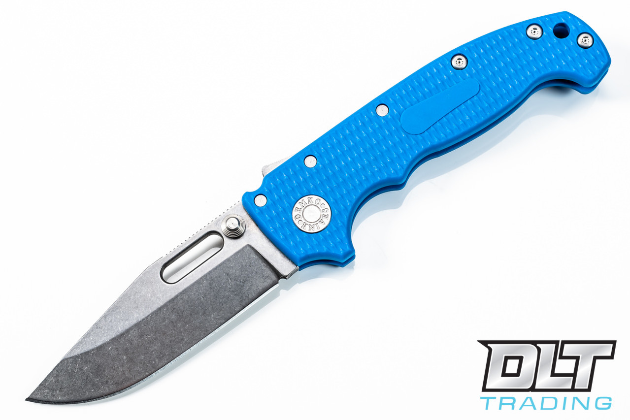Demko MG AD20 Cru-Wear - Slotted Clip Point - Blue Grivory - DLT
