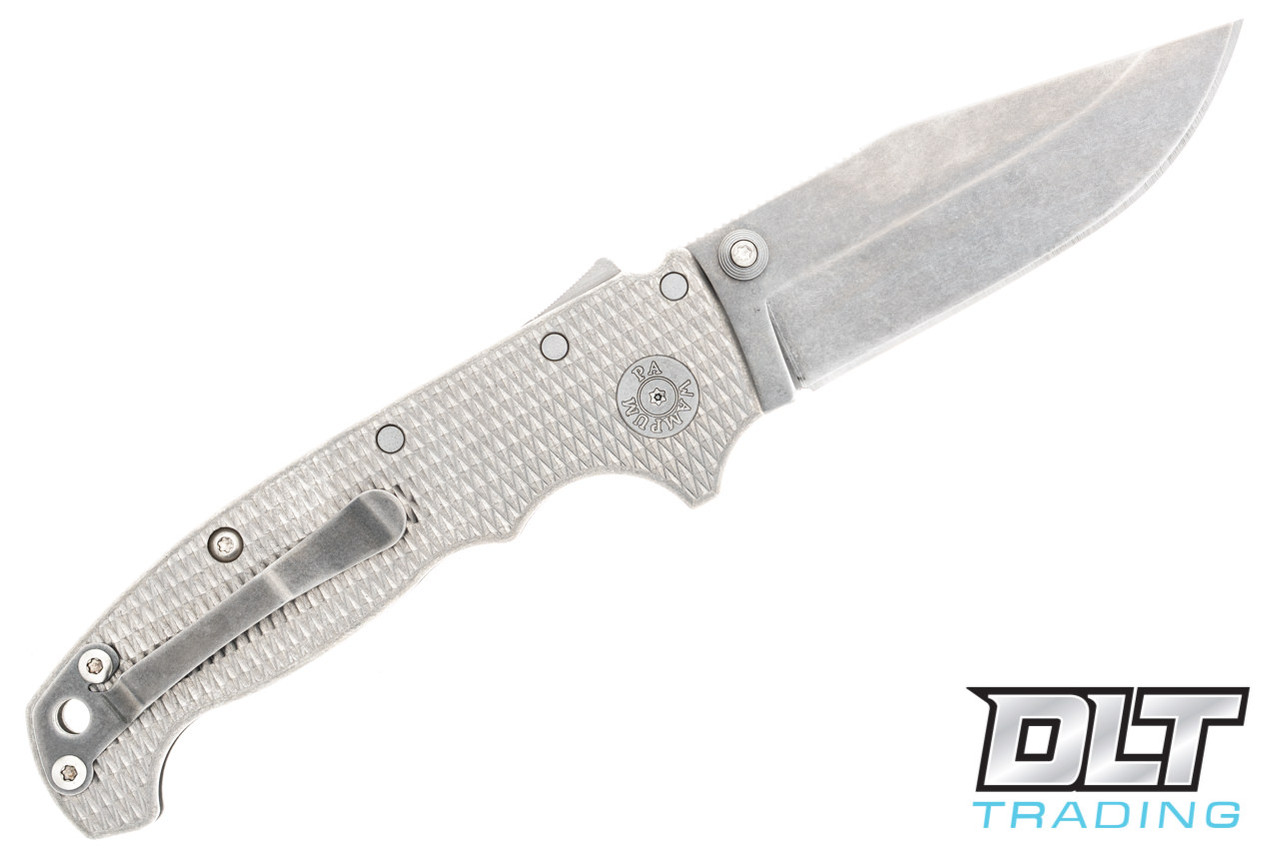 Demko MG AD20 Cru-Wear - Clip Point - Textured Titanium - DLT Trading