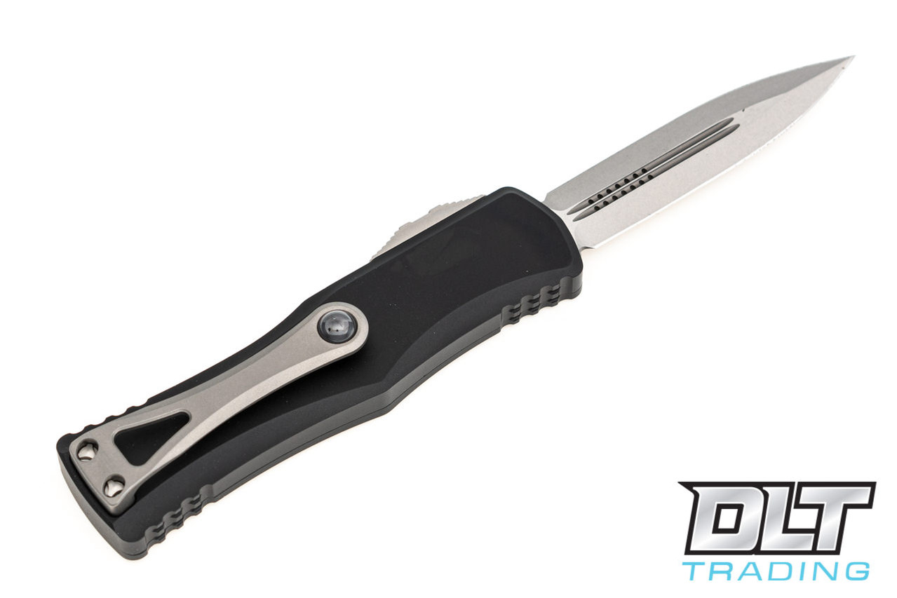 Microtech 702-10 Hera D/E - Black Handle - Stonewashed Blade - DLT