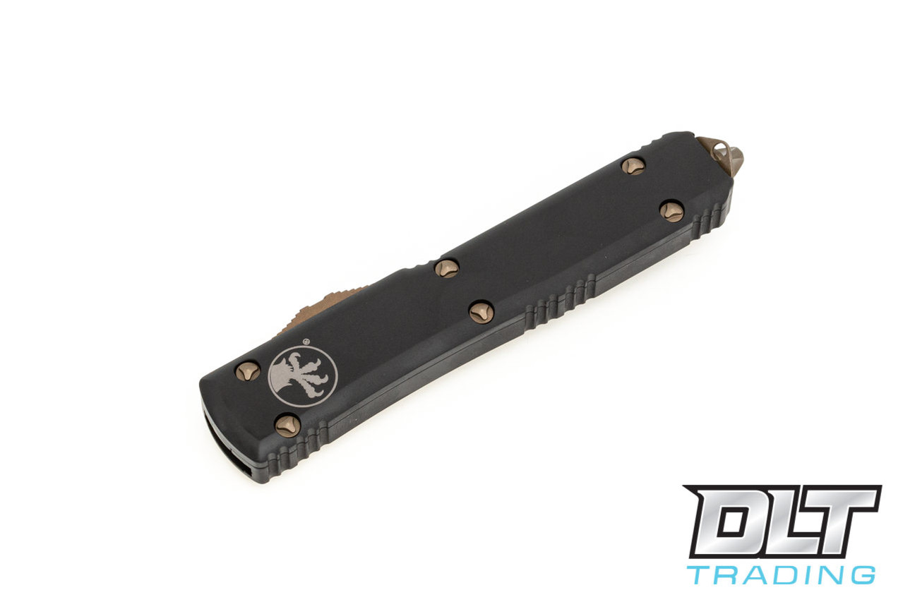 Microtech Ultratech S/E - Black Handle - Bronze Apocalyptic Blade