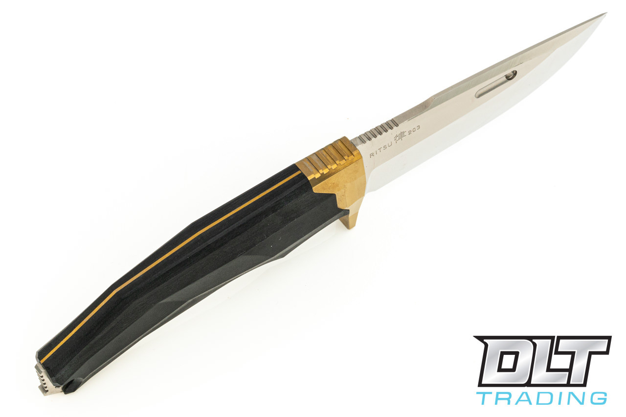 Rockstead Ritsu - Polished Blade - Bronze Guard - Micarta Handle