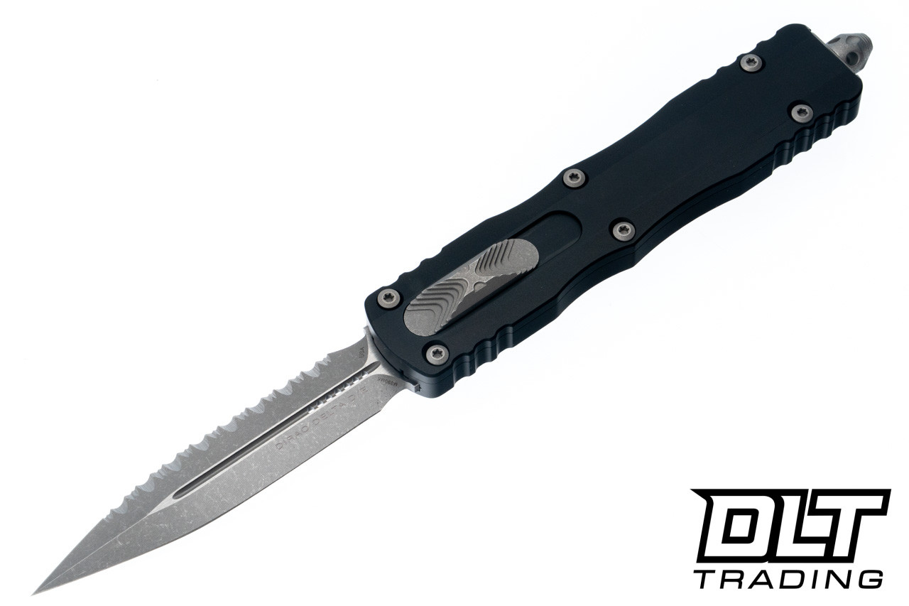 Microtech 227-12AP Dirac Delta D/E - Black Handle - Apocalyptic