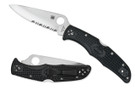 Spyderco Endura 4 - Black Partially Serrated