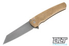 Pro-Tech Malibu Reverse Tanto - Bronze Handle - Stonewashed Blade